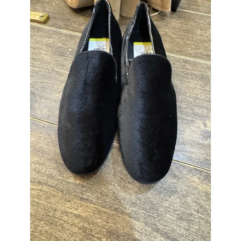 mens dress shoes black‎ velvet victorio russo style vr161287L size 8 Loafer